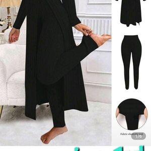 SHEIN Black Ribbed Jumpsuit